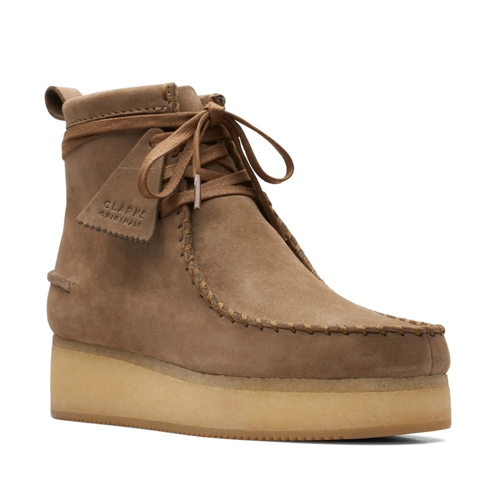 Clarks Originals Wallabee Craft Chukka Boots Brown Nubuck Platform Women’s 7